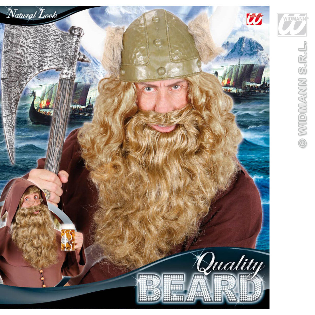 Op deze afbeelding zie je een Accessoires, van het merk Widmann. Maxi Baard Blond
