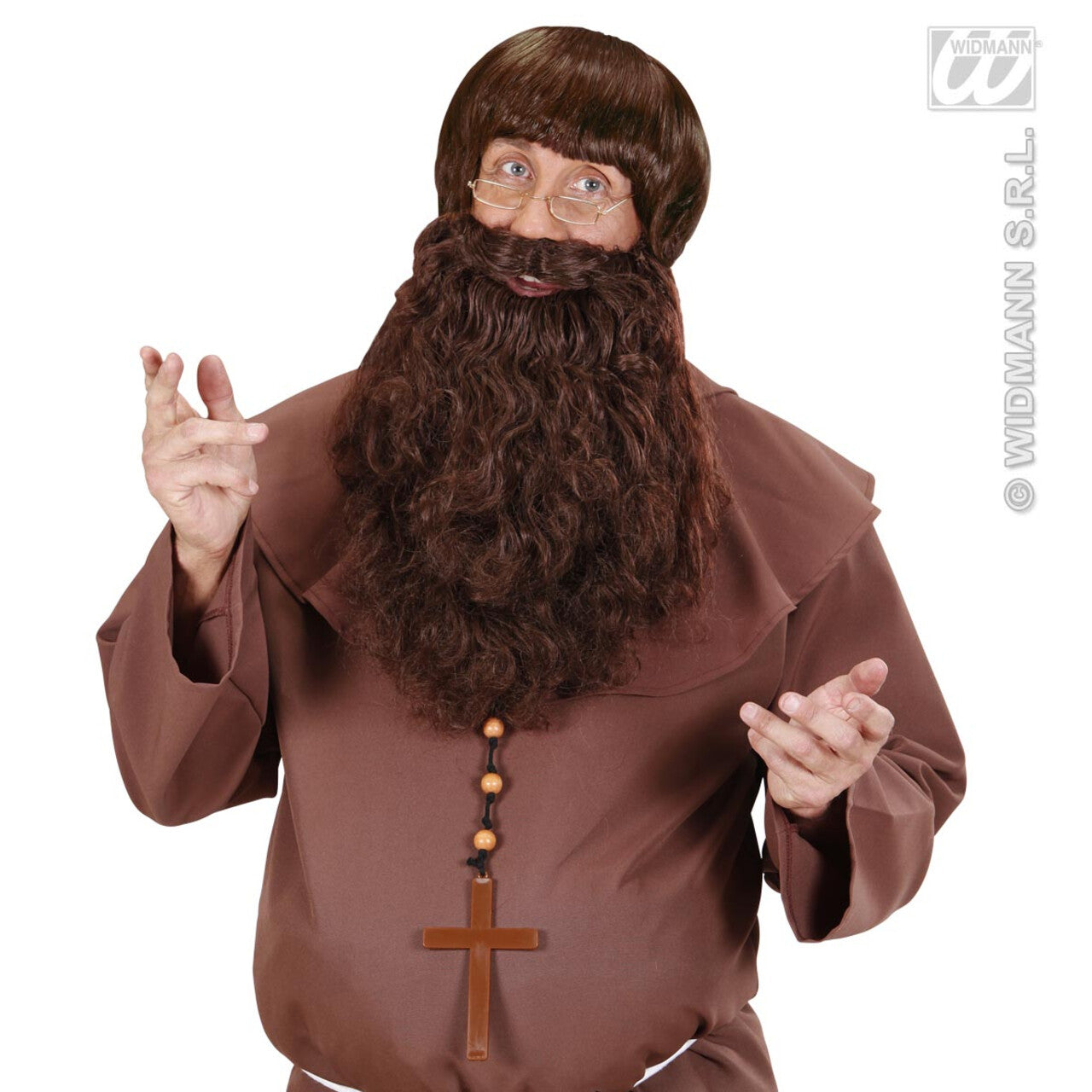 Op deze afbeelding zie je een Accessoires, van het merk Widmann. Maxi Baard Bruin