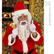 Op deze afbeelding zie je een Accessoires, van het merk Widmann. Basis Witte Goedheiligman Pruik Krul Met Baard Snor En Wenkbrauwen Sinterklaas Kerstman