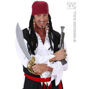 Op deze afbeelding zie je een Accessoires, van het merk Widmann. Pruik, Caraibische Piraat Met Bandana