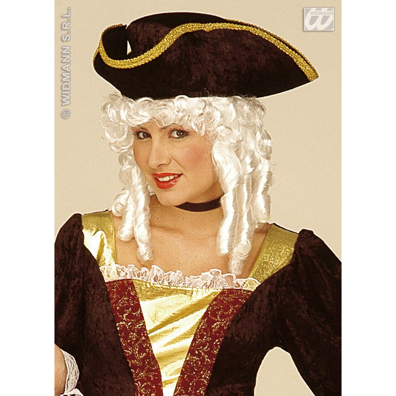 Op deze afbeelding zie je een Accessoires, van het merk Widmann. Pruik Great Lady