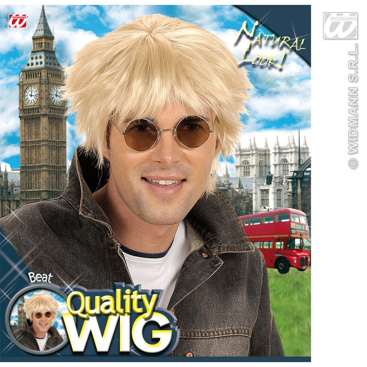 Op deze afbeelding zie je een Accessoires, van het merk Widmann. Pruik, Beat Blond