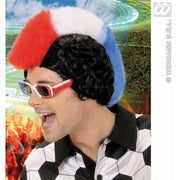 Op deze afbeelding zie je een Accessoires, van het merk Widmann. Pruik, Supporter Frankrijk / Nederland Man