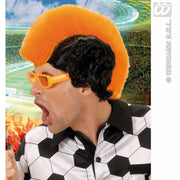 Op deze afbeelding zie je een Accessoires, van het merk Widmann. Pruik, Supporter Nederland Man