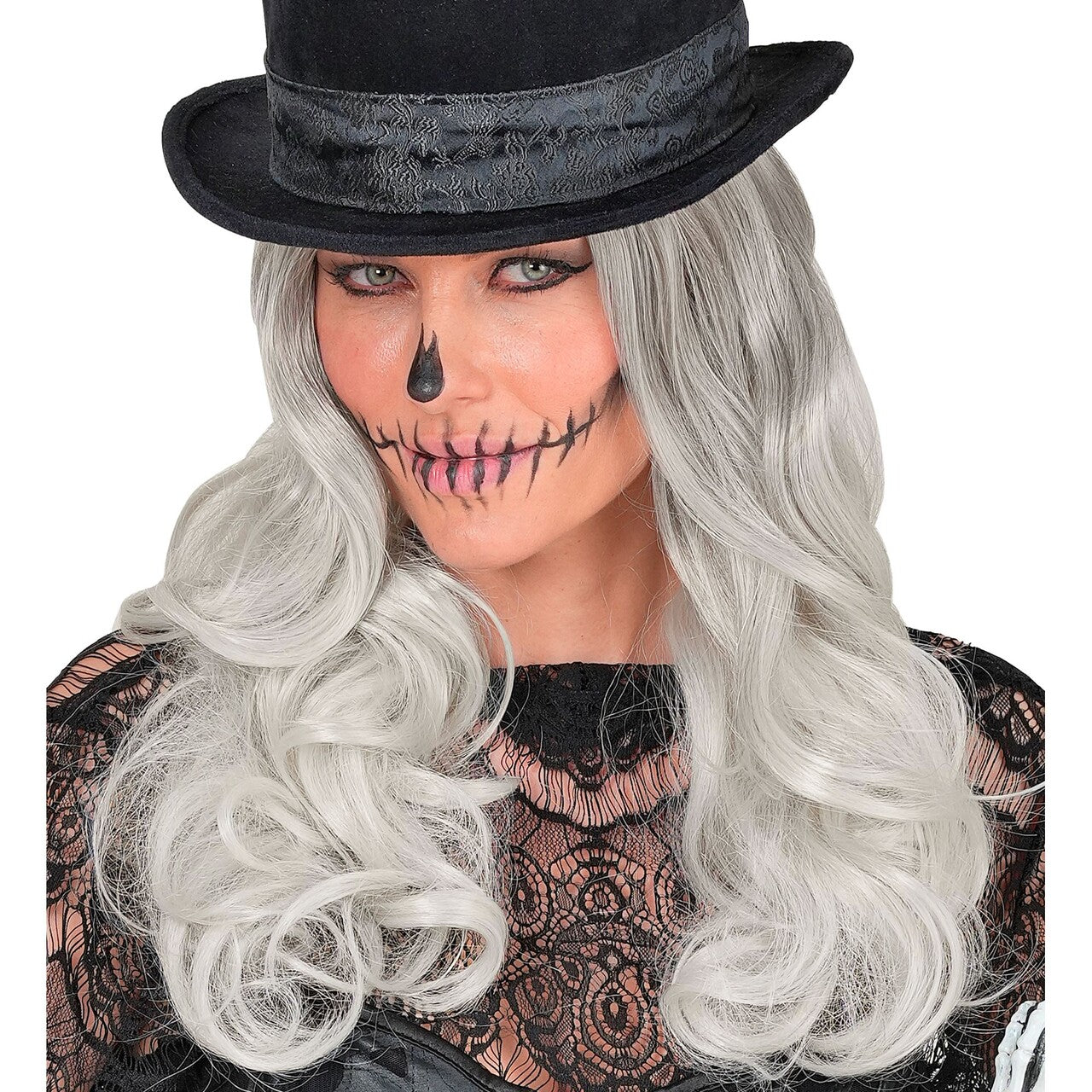 Op deze afbeelding zie je een Accessoires, van het merk Widmann. Halloween Vogue Pruik