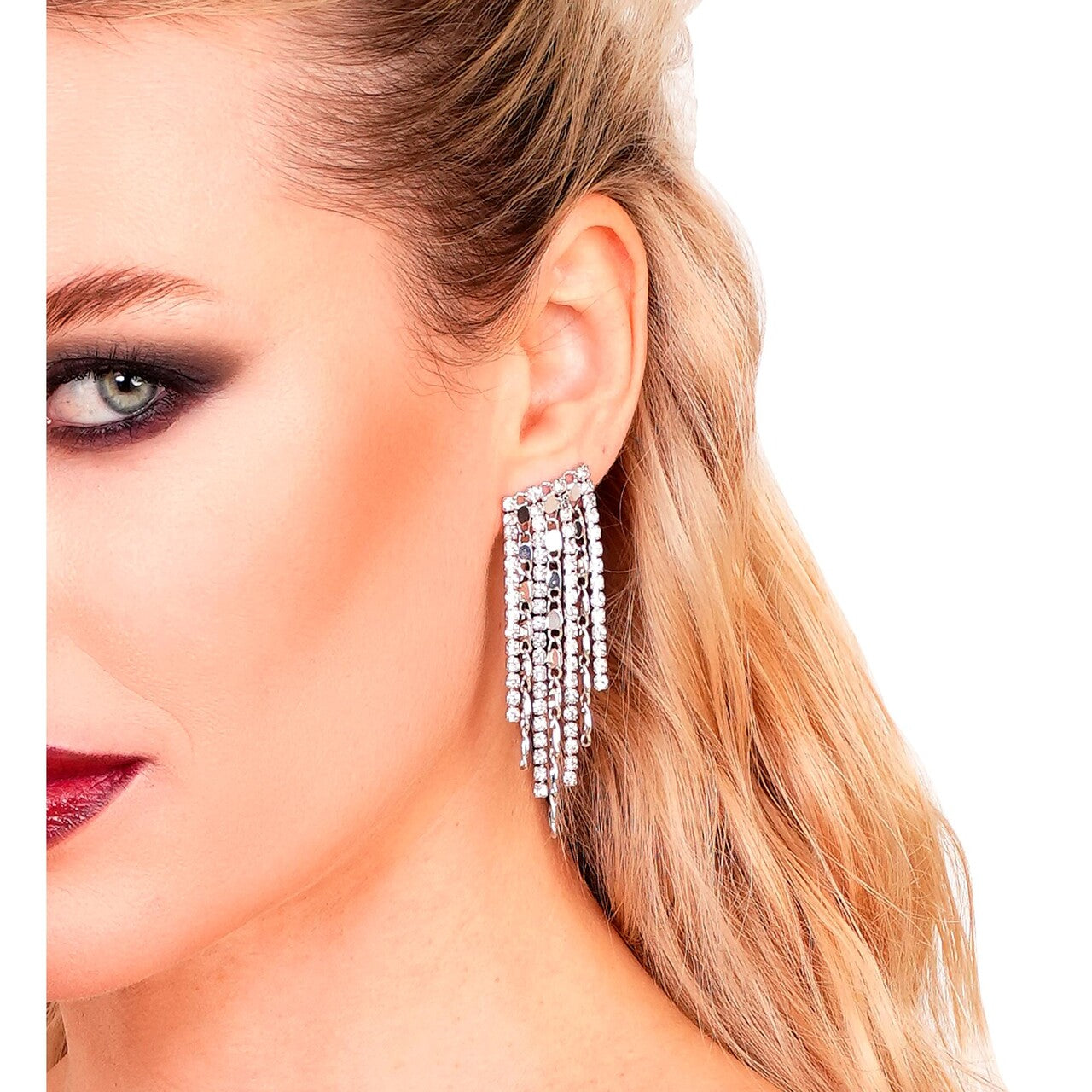 Op deze afbeelding zie je een Accessoires, van het merk Widmann. Strass & Chains Oorbellen
