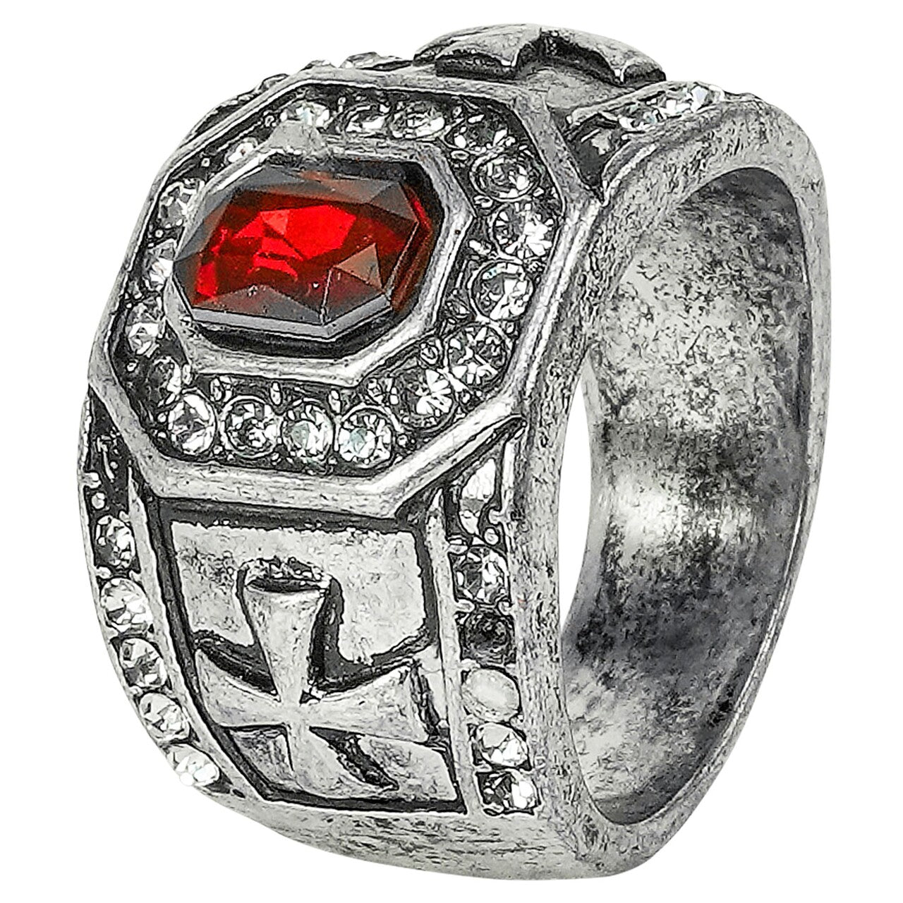 Op deze afbeelding zie je een Accessoires, van het merk Widmann. Royal Red Ring