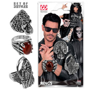 Op deze afbeelding zie je een Accessoires, van het merk Widmann. Halloween Ringen 3 Stuks