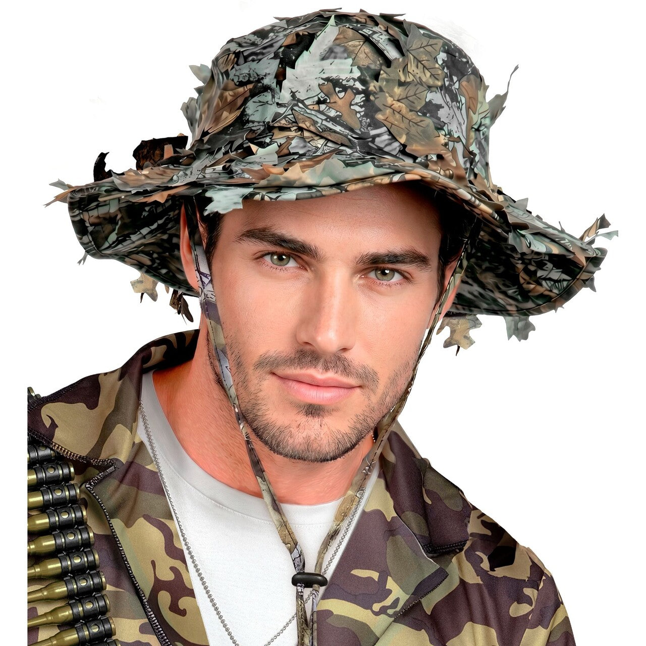 Op deze afbeelding zie je een Accessoires, van het merk Widmann. Camouflage Bush Hoed