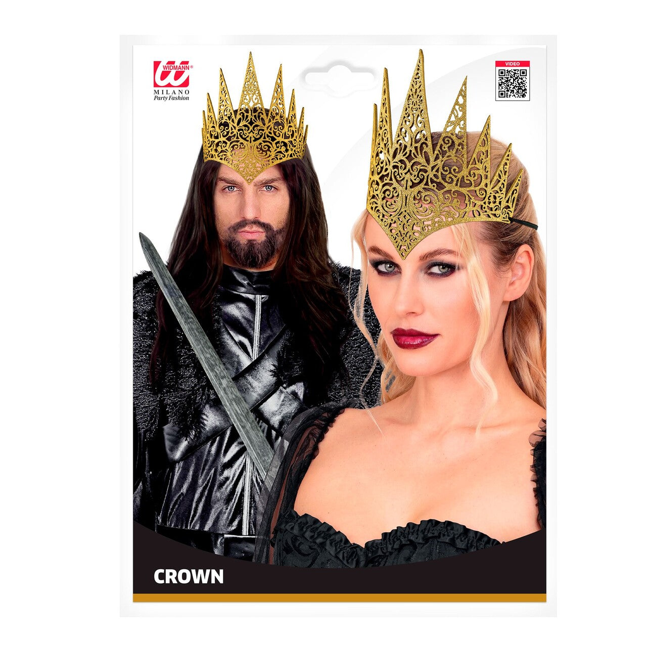 Op deze afbeelding zie je een Accessoires, van het merk Widmann. Gouden Vorstenkroon