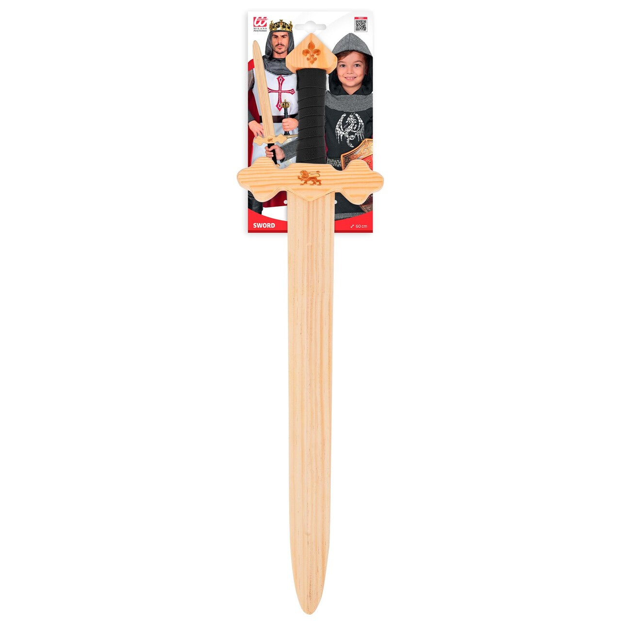 Op deze afbeelding zie je een Accessoires, van het merk Widmann. Ridderzwaard Hout 60 Centimeter