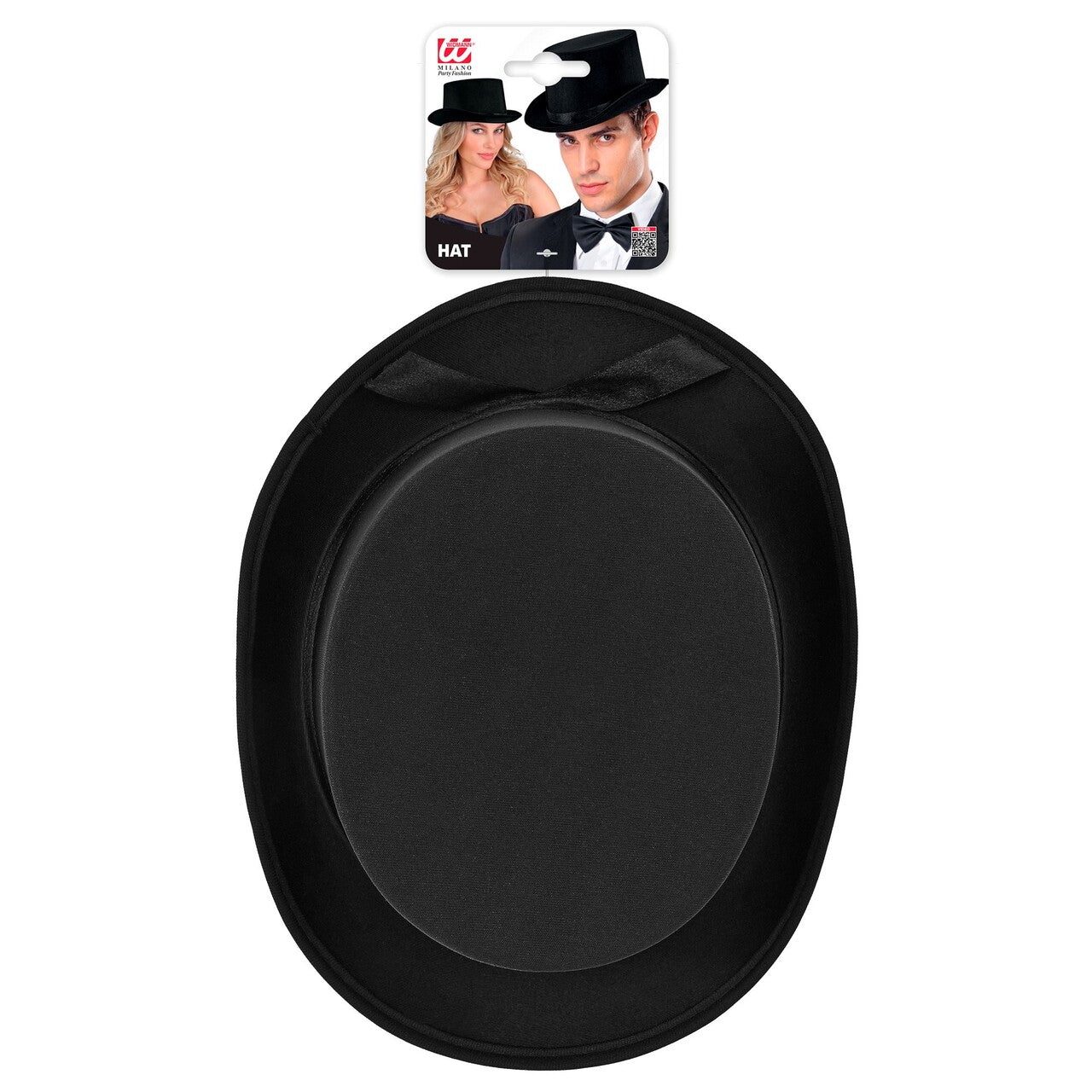 Op deze afbeelding zie je een Accessoires, van het merk Widmann. Nette Zwarte Hoed Satijn