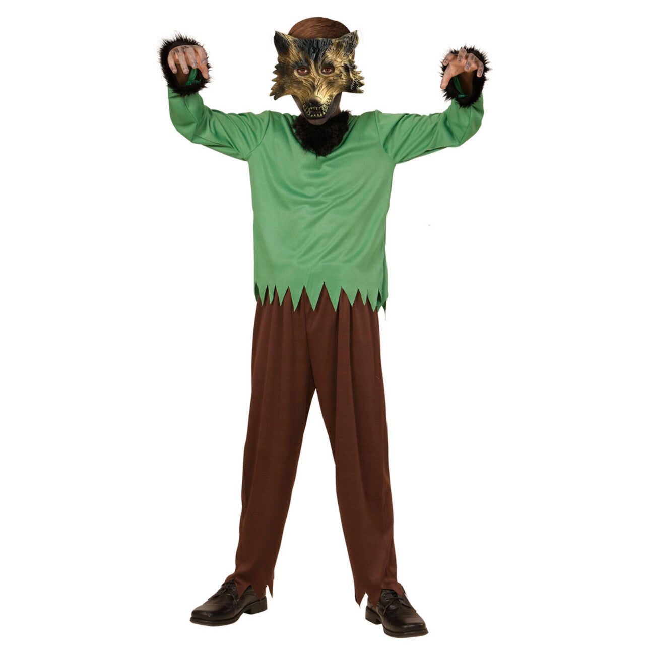 Op deze afbeelding zie je een Kostuums, van het merk Widmann. Funky Weerwolf Jongen Kostuum