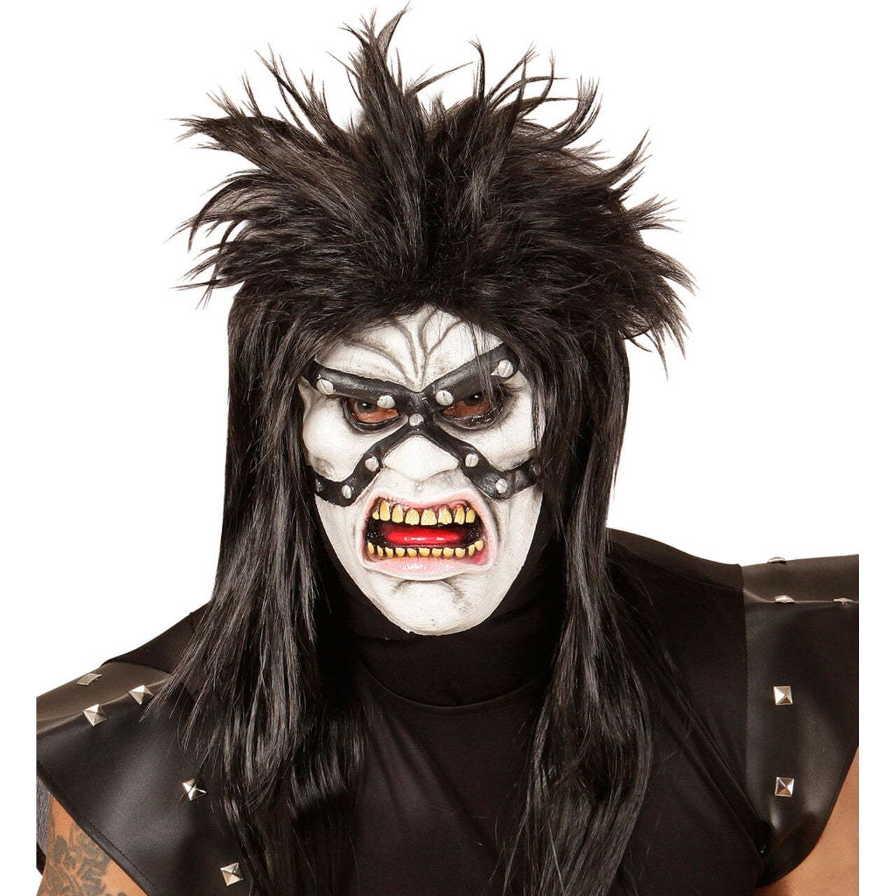 Op deze afbeelding zie je een Accessoires, van het merk Widmann. Masker Rocker / Beul Kiss From Hell
