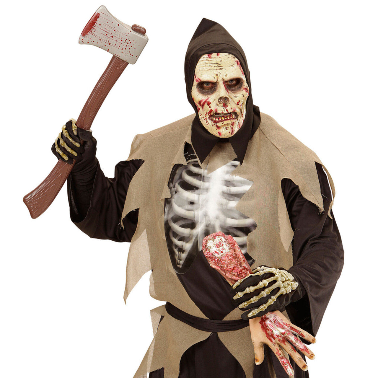 Op deze afbeelding zie je een Accessoires, van het merk Widmann. Masker Donkere Zombie Doodloper