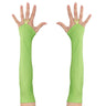 Achtzigern Fingerlose Handschuhe Satin, Neongrün