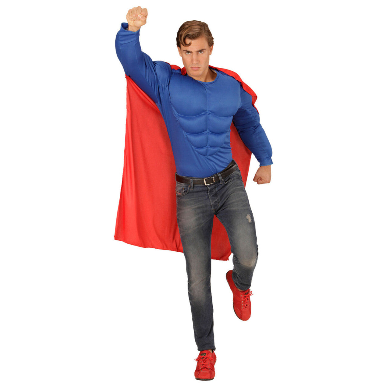 Op deze afbeelding zie je een Kostuums, van het merk Widmann. Amerikaanse Superheld Held Super Power Kostuum
