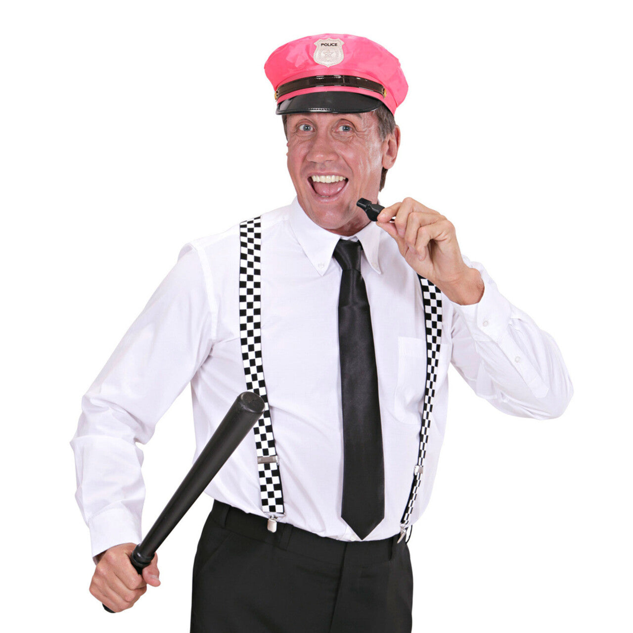 Op deze afbeelding zie je een Accessoires, van het merk Widmann. Dames Politiepet Neon Roze