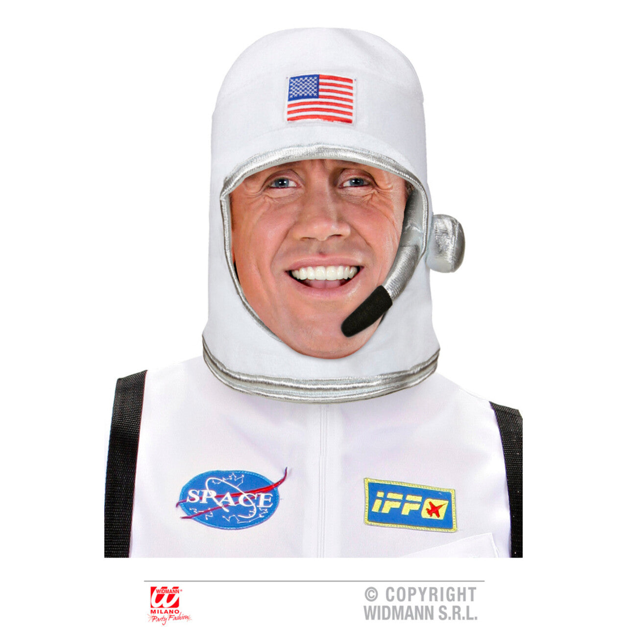Op deze afbeelding zie je een Accessoires, van het merk Widmann. Nasa Astronaut Stoffen Helm