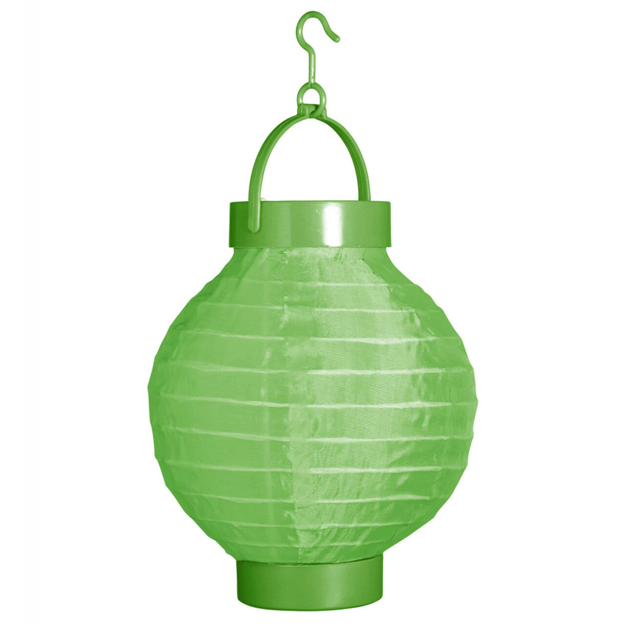 Op deze afbeelding zie je een Decoratie, van het merk Widmann. Feestelijke Lampion Met Licht 15 Centimeter Groen