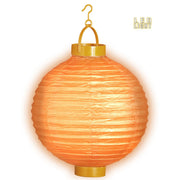 Op deze afbeelding zie je een Decoratie, van het merk Widmann. Feestelijke Lampion Met Licht 30 Centimeter Oranje