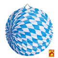 Festlicher Papierball Weiß / Blau