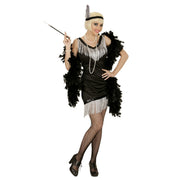 Op deze afbeelding zie je een Kostuums, van het merk Widmann. Chicago Flapper Zwart Vrouw Kostuum