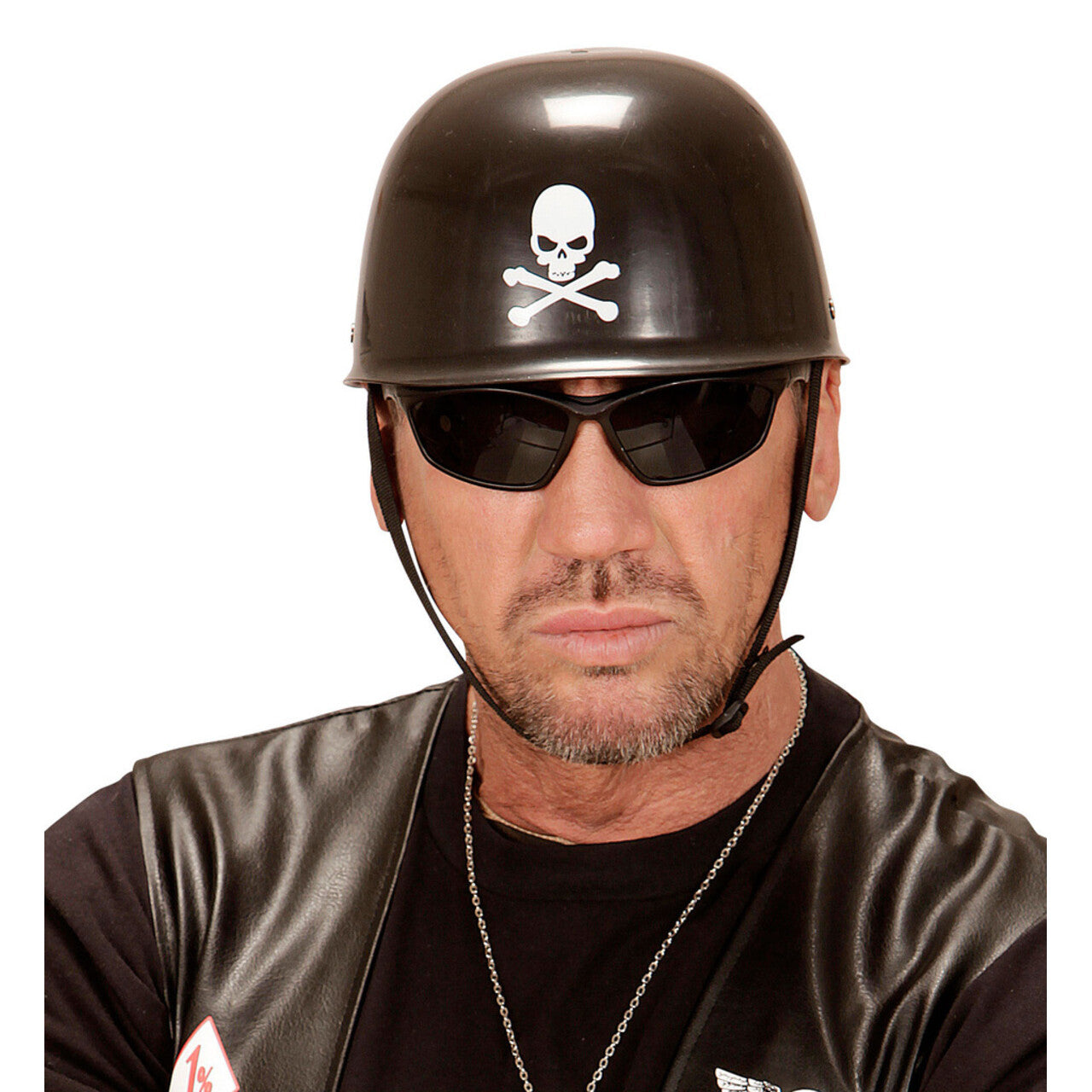 Op deze afbeelding zie je een Accessoires, van het merk Widmann. Motorclub Helm Biker