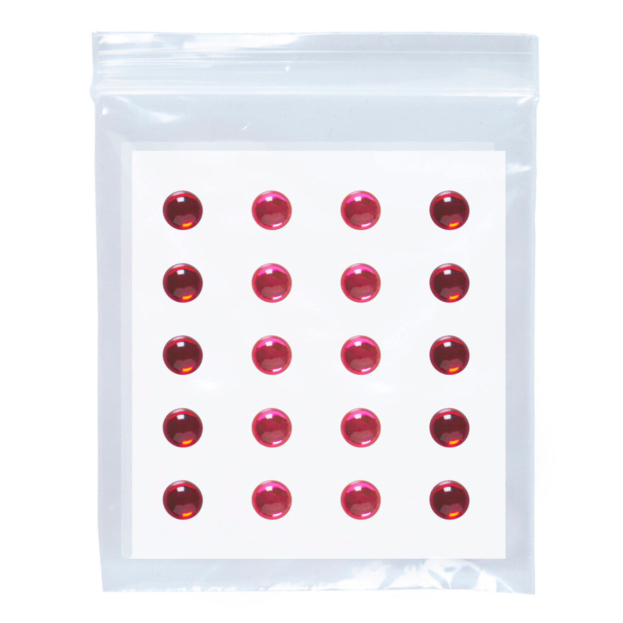 Op deze afbeelding zie je een Accessoires, van het merk Widmann. Opplak Set Van 40 Oog Edelstenen, Rood / Roze