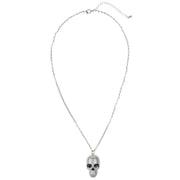 Op deze afbeelding zie je een Accessoires, van het merk Widmann. Horror Ketting Zilver Met Schedels
