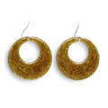 70er / 80er Goldene Glitzer-Ohrringe