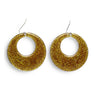 70er / 80er Goldene Glitzer-Ohrringe