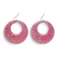 70er-80er Pink Glitzer Ohrringe