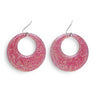 70er-80er Pink Glitzer Ohrringe