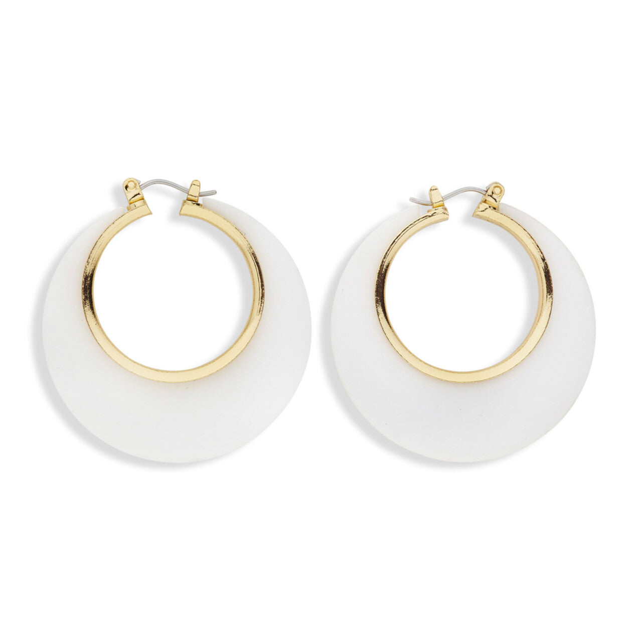 Op deze afbeelding zie je een Accessoires, van het merk Widmann. 70er Jaren Oorbellen Disco Wit / Goud