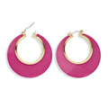 70er Jahre Disco-Ohrringe Pink / Gold