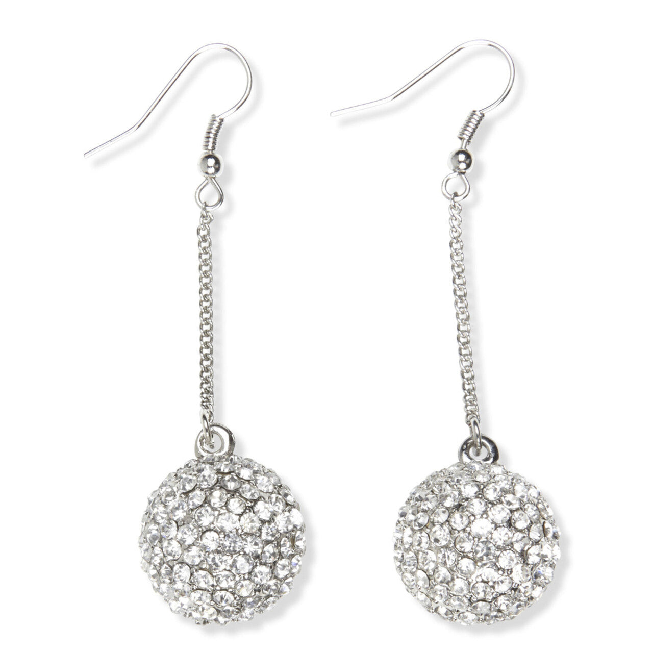 Op deze afbeelding zie je een Accessoires, van het merk Widmann. Disco Oorbellen Strass, Bol