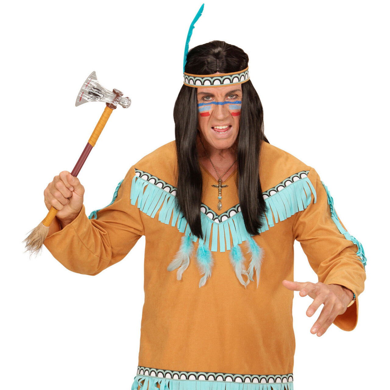 Op deze afbeelding zie je een Accessoires, van het merk Widmann. Indiaanse Ketting Totempaal Met Steen