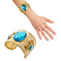 Goldenes Armband Mit Topas Im ägyptischen Stil