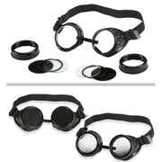 Op deze afbeelding zie je een Accessoires, van het merk Widmann. Dubbeldekker Bril Vliegenier Met Meerdere Lenzen