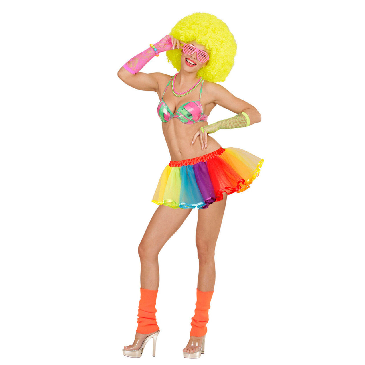 Op deze afbeelding zie je een Accessoires, van het merk Widmann. Kleurrijke Tutu Regenboog