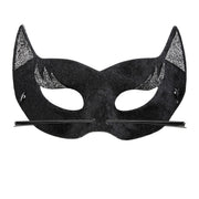 Op deze afbeelding zie je een Accessoires, van het merk Widmann. Sexy Oogmasker Fluweel Zwarte Panter Met Glitters