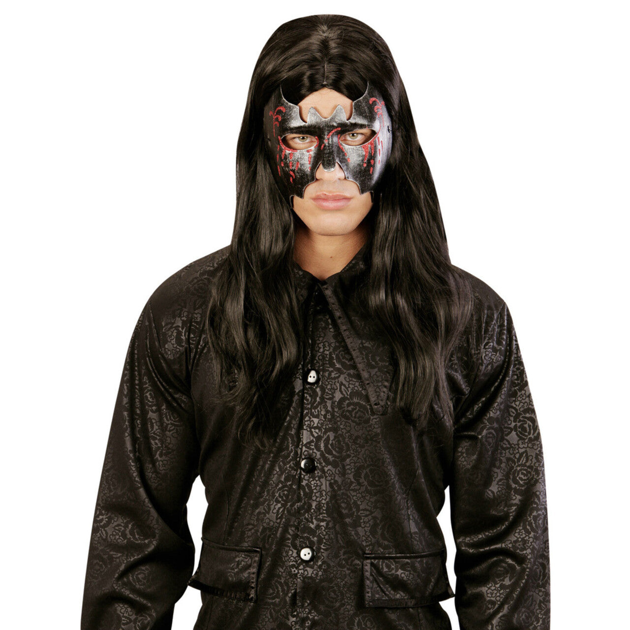 Op deze afbeelding zie je een Accessoires, van het merk Widmann. Transsylvanie Masker Vleermuis Met Bloedende Ogen