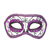Op deze afbeelding zie je een Accessoires, van het merk Widmann. Mexicaans Oogmasker Dia De Los Muertos Zwart & Paars