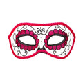 Mexikanische Augenmaske Dia De Los Muertos Schwarz & Rosa