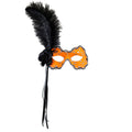 Samba Augenmaske Brasilien Mit Federn, Neon Oranje