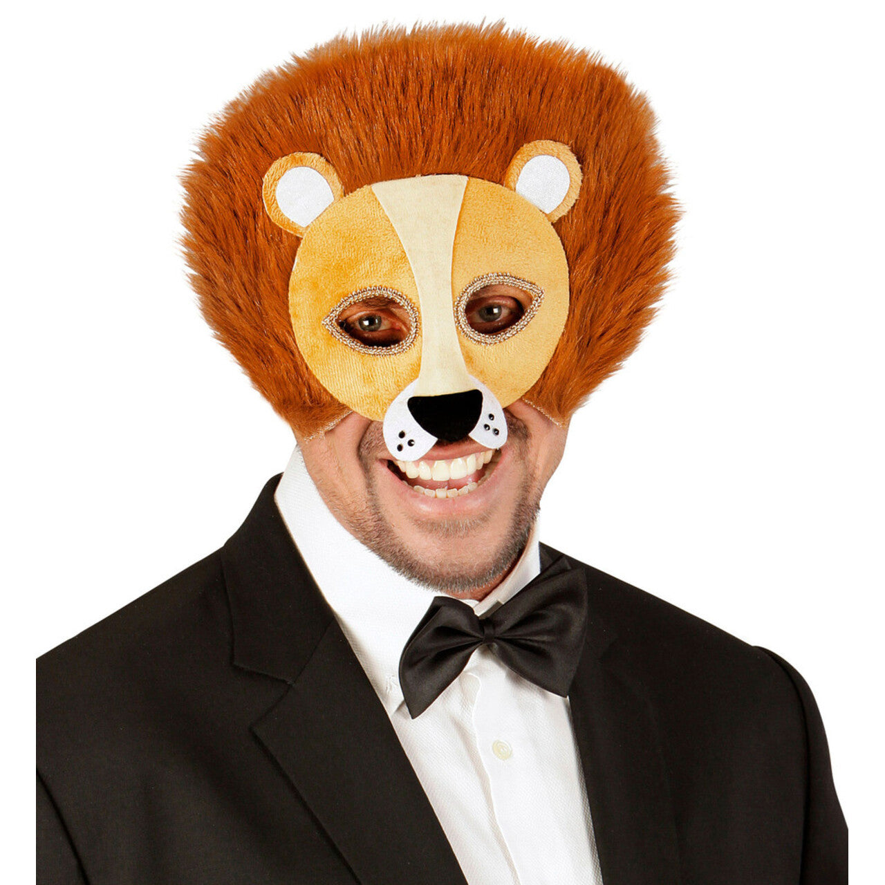 Op deze afbeelding zie je een Accessoires, van het merk Widmann. Lief Pluche Oogmasker, Leeuw