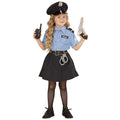 Blaue Autoritäre Polizeiausstattung Kostüm für Mädchen