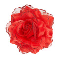 Tropische Haarspange Rote Rose Mit Glitzer