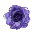 Tropische Haarspange Violette Rose Mit Glitzer